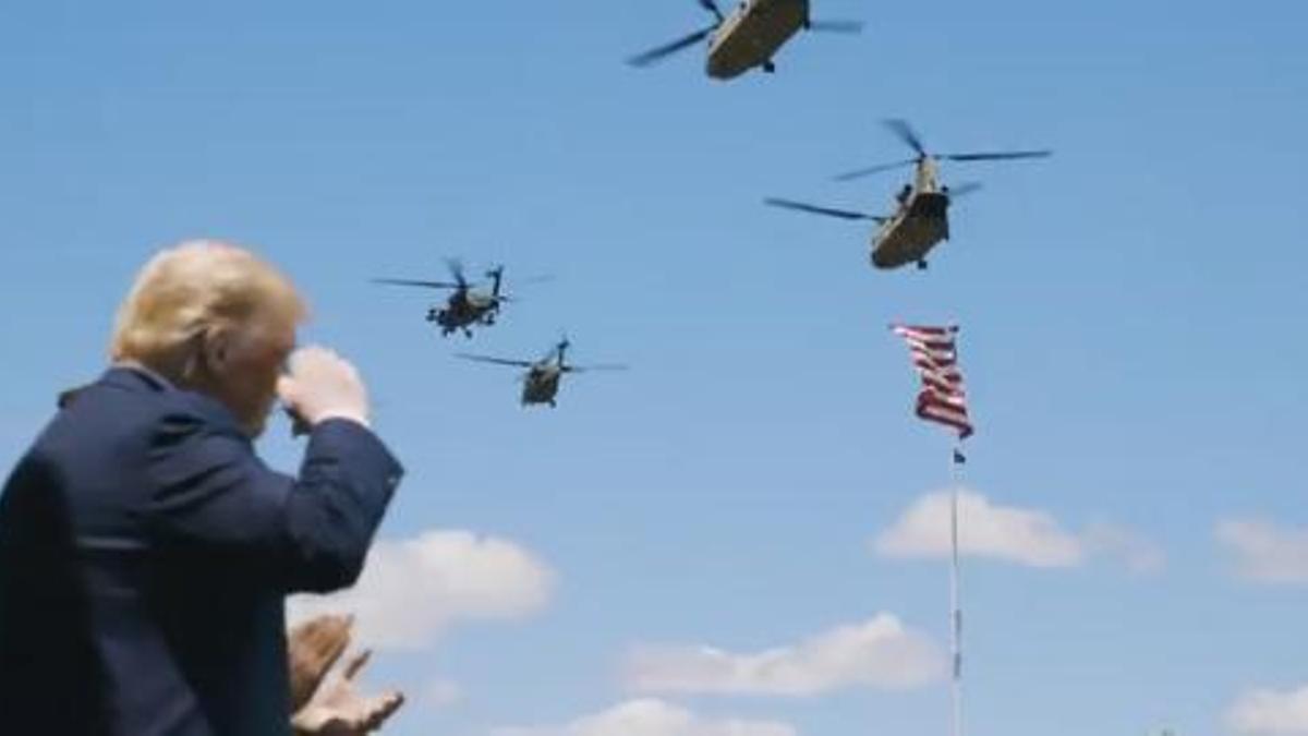 Música épica, helicópteros militares y un águila: Trump convierte la web de la Casa Blanca en el tráiler de una película de acción