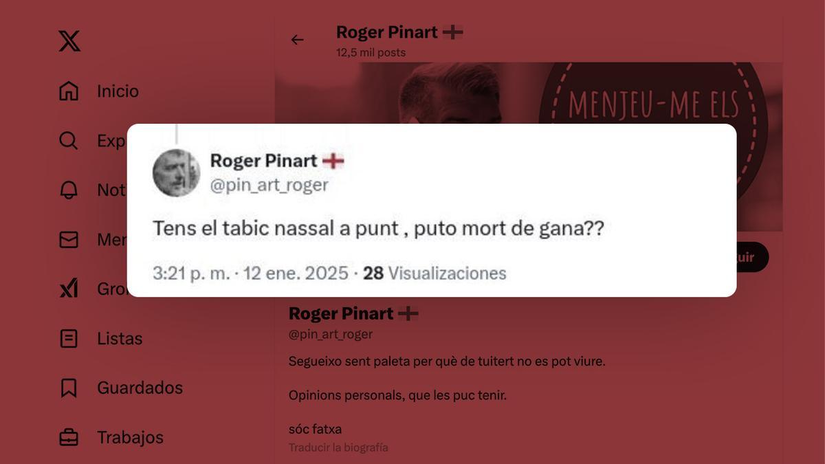 La amenaza de un concejal de Junts a un periodista: «¿Tienes el tabique nasal a punto, muerto de hambre?»